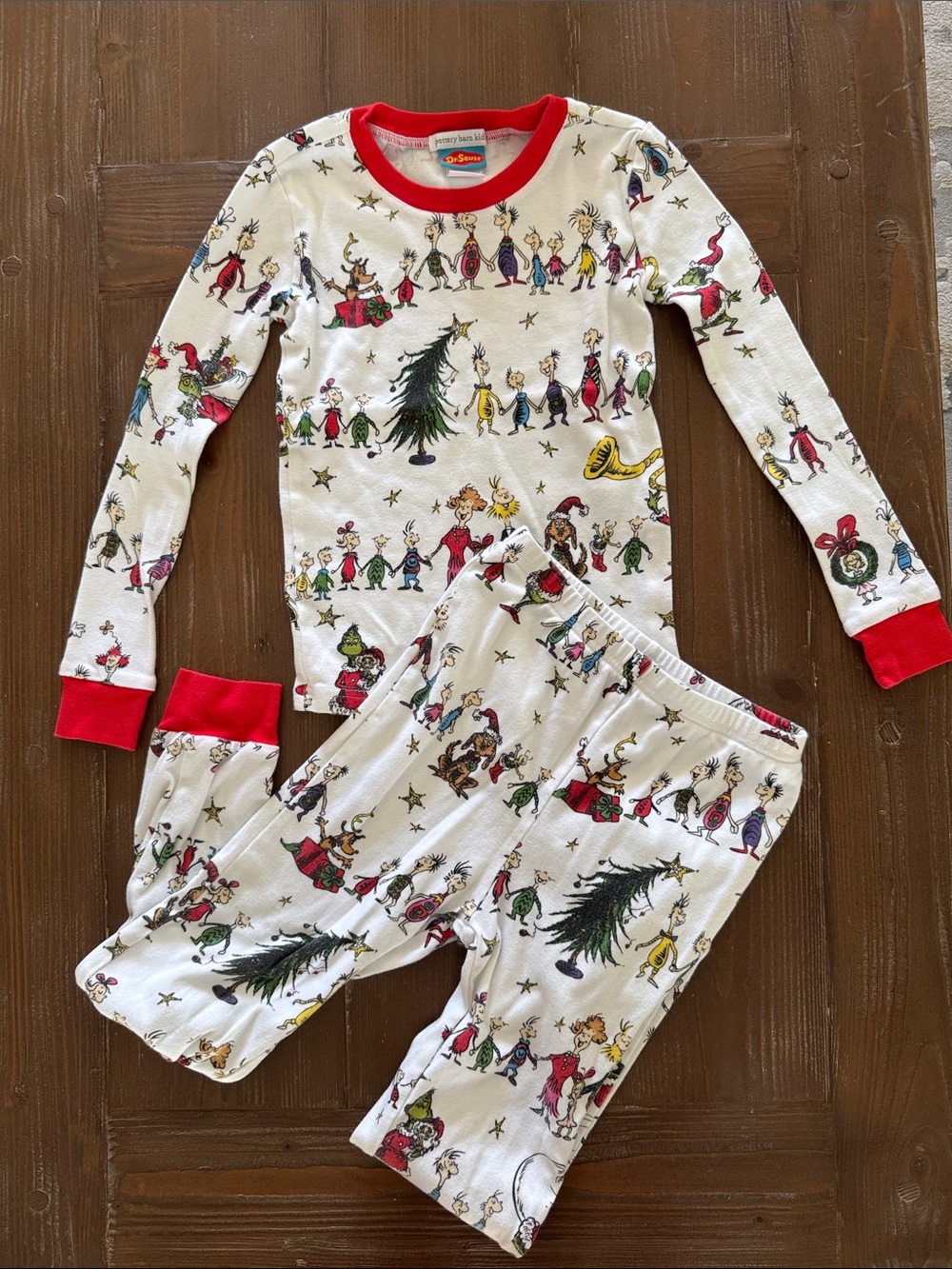 Pottery Barn Kids Grinch Pajamas Size 8